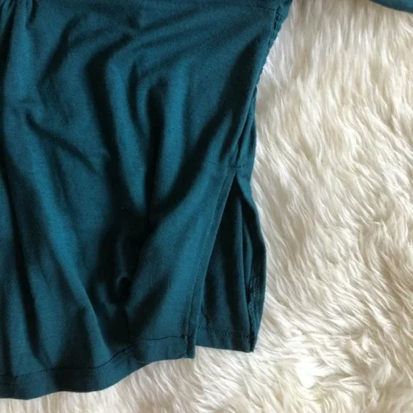 Free People Teal V Neck Batwing Top NWT - Picture 7 of 7